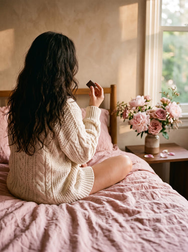 Femme qui savoure le rituel Cycle Douceur CacaoCare