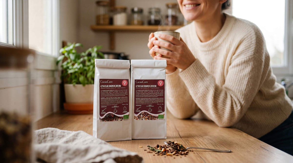 Les deux infusions Cycle Douceur CacaoCare